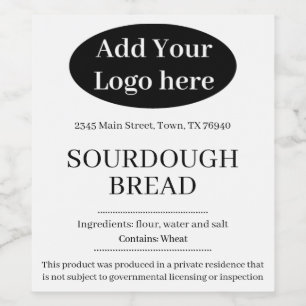 Voeg Uw Logo Toe Cottage Bakkerij Productlabel ZCB Wijn Etiket