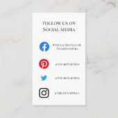 VOEG UW LOGO toe dank u bestelling insert blauw wa Visitekaartje (Achterkant)