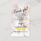 VOEG UW LOGO toe dank u bestelt insert roze bloese Visitekaartje (Voorkant)