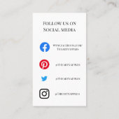 VOEG UW LOGO toe dank u de bestelling met blauw go Visitekaartje (Achterkant)