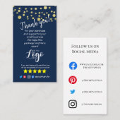 VOEG UW LOGO toe dank u de bestelling met blauw go Visitekaartje (Voorkant / Achterkant)