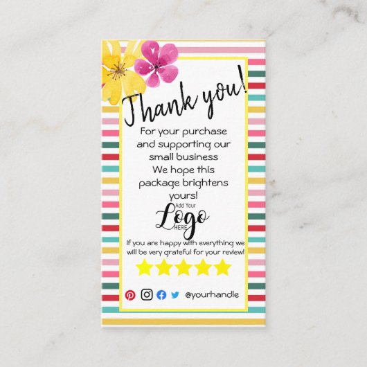 VOEG UW LOGO toe dank u de inlegkaart van uw beste Visitekaartje (Voorkant)