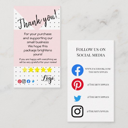 VOEG UW LOGO toe dank u de inlegkaart van uw beste Visitekaartje (Voorkant / Achterkant)