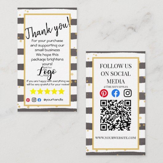 VOEG UW LOGO toe dank u de inlegkaart van uw beste Visitekaartje (Voorkant / Achterkant)