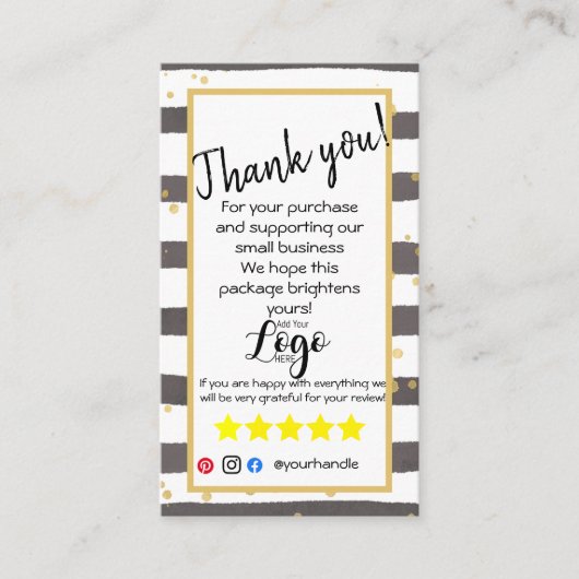 VOEG UW LOGO toe dank u de inlegkaart van uw beste Visitekaartje (Voorkant)