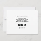 Voeg uw Logo toe Dank u de Vaste Kaart van de Nota Notitiekaartje (Achterkant)