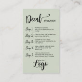 Voeg uw Logo toe – Decal Application Care Kaarten Visitekaartje (Voorkant)