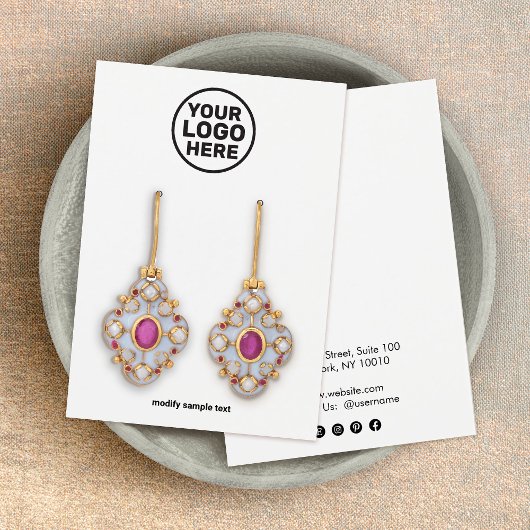 Voeg uw Logo toe die de Kaart van het Vertonende V