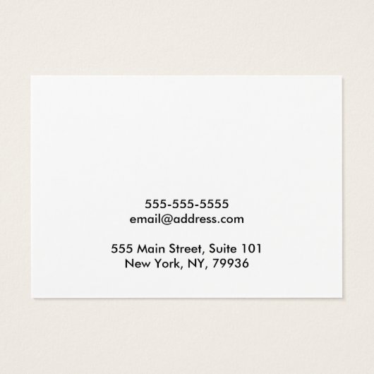 Voeg uw Logo toe die met adres verdient Visitekaartje (Achterkant)