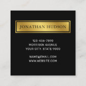 Voeg Uw Logo Toe Eenvoudig Minimalistisch Bewerkba Vierkante Visitekaartje (Achterkant)