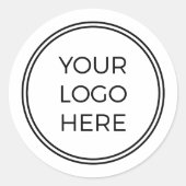 Voeg Uw Logo Toe Eenvoudig Rond Label (Voorkant)