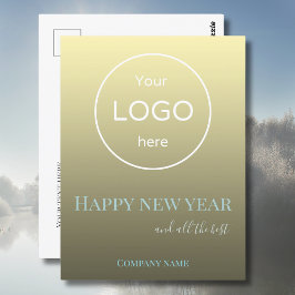 Voeg uw logo toe gelukkig nieuwjaar 2025 wenskaart briefkaart