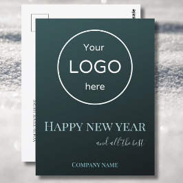Voeg uw logo toe gelukkig nieuwjaar 2025 wenskaart briefkaart