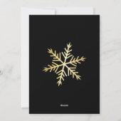 Voeg uw logo toe Goud/Zwarte Ornament Bedrijfskaar Feestdagenkaart (Achterkant)