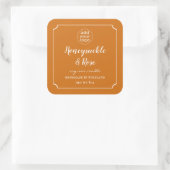Voeg uw logo toe Kaars Verbrand Oranje Label Vierk (Tas)