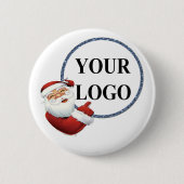 Voeg Uw Logo Toe Kerstvakantie Ronde Button 5,7 Cm (Voorkant)
