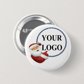 Voeg Uw Logo Toe Kerstvakantie Ronde Button 5,7 Cm