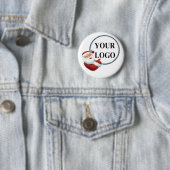 Voeg Uw Logo Toe Kerstvakantie Ronde Button 5,7 Cm (In situ)
