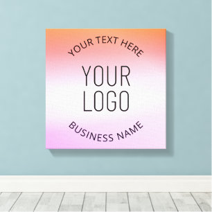 Voeg uw logo toe Kleurrijke zonsondergang Gradië Canvas Afdruk