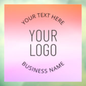 Voeg uw logo toe | Kleurrijke zonsondergang Gradië Raamsticker (Vel 3)