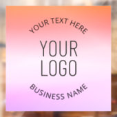 Voeg uw logo toe | Kleurrijke zonsondergang Gradië Raamsticker (Vel 2)