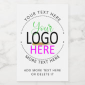 Voeg uw logo toe Maak uw eigen kleine bedrijf Voedselcontainer Etiket (Enkel label)