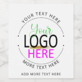 Voeg uw logo toe Maak uw eigen kleine bedrijf Wijn Etiket (Enkel label)