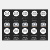 Voeg uw logo toe met aangepaste tekst Foto Promoti Inpakpapier Vel (Voorkant 3)