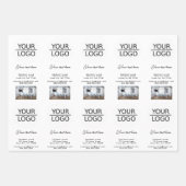 Voeg uw logo toe met aangepaste tekst Foto Promoti Inpakpapier Vel (Voorkant 2)