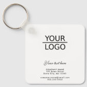 Voeg uw logo toe met aangepaste tekst promotie sleutelhanger (Voorkant)