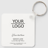 Voeg uw logo toe met aangepaste tekst promotie sleutelhanger (Achterkant)