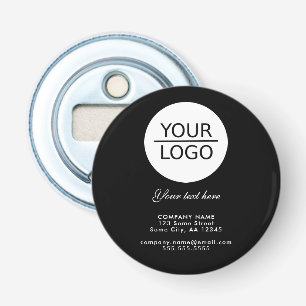 Voeg uw logo toe met aangepaste tekst Promotie Zwa Button Flesopener