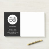 Voeg uw logo toe met aangepaste tekst Promotie Zwa Post-it® Notes (Op bureau)