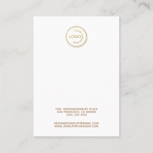 Voeg uw Logo toe met beeldscherm met drie paren wi Visitekaartje (Achterkant)