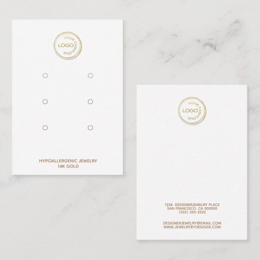 Voeg uw Logo toe met beeldscherm met drie paren wi Visitekaartje (Voorkant / Achterkant)