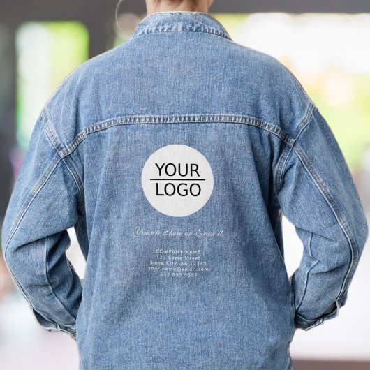 Voeg uw Logo toe met Custom Text Company Promotion Denim Jacket