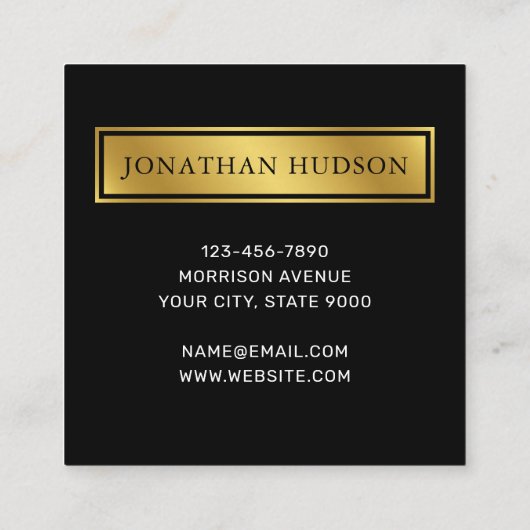 Voeg uw Logo toe met een eenvoudige, bewerkbare Vierkante Visitekaartje (Achterkant)