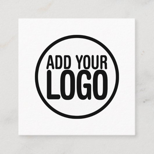 Voeg uw Logo toe met een eenvoudige, bewerkbare Vierkante Visitekaartje (Voorkant)