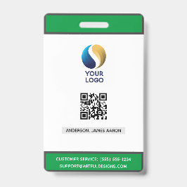 Voeg uw logo toe met QR-code Groen Bedrijfsleven Badge