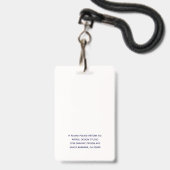 Voeg uw logo toe met QR-code zwart zakelijk Badge (Achterkant met lanyard)