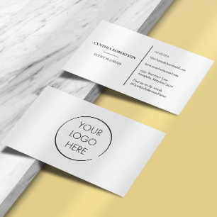 Voeg uw logo toe Minimalistisch Elegant Eenvoudig Visitekaartje