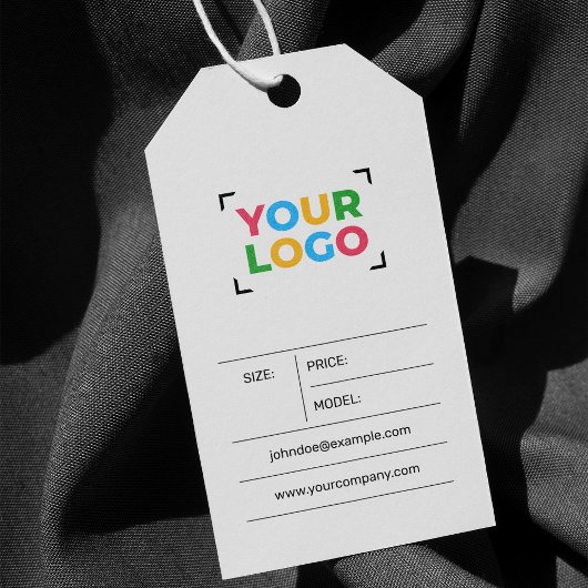 Voeg uw logo toe Minimalistische branding kledingl Cadeaulabel