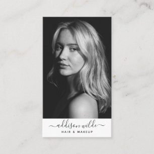 Voeg uw logo toe Modern Minimaal Verticaal Foto Wi Visitekaartje