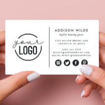 Voeg uw logo toe Modern Minimalistisch Eenvoudig W