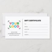 Voeg uw logo toe Modern Qr Code Cadeaubon (Voorkant)