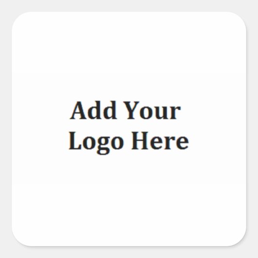 Voeg uw Logo toe Personaliseer uw zakelijke Logo Vierkante Sticker (Voorkant)