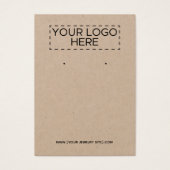 Voeg uw Logo toe - Premium Kraft Earring Display C Visitekaartje (Voorkant)