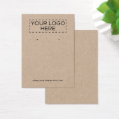 Voeg uw Logo toe - Premium Kraft Earring Display C Visitekaartje (Bureau)