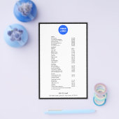 Voeg uw logo toe Schoonheidssalon Service Menu (Enkel)