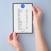 Voeg uw logo toe Schoonheidssalon Service Menu (Hand)